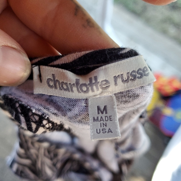 Charlotte Russe Black and White Patterned Women's Dress - Picture 3 of 5